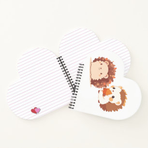 Niedliche Herbst-Igel - Kawaii Fall Forest Animes Notizbuch