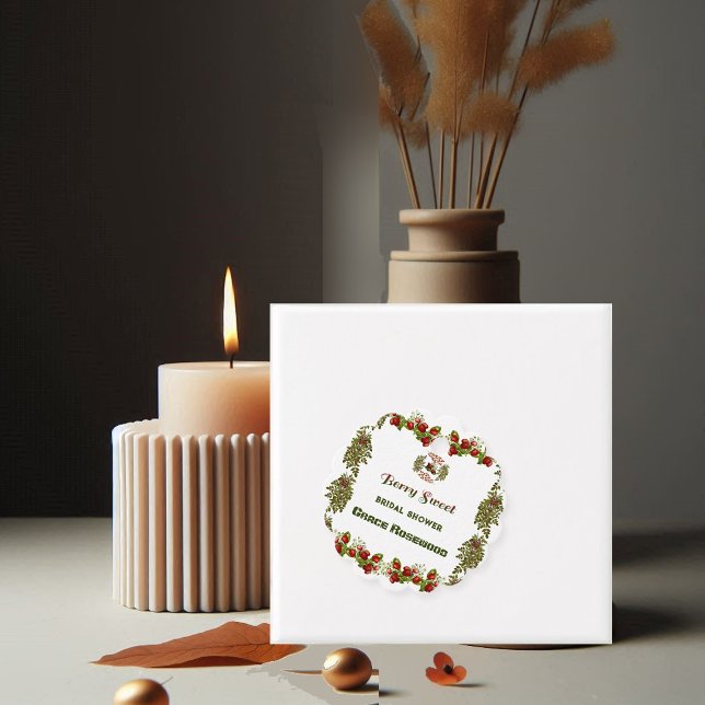 Niedliche Herbstblätter Herbst Berry Sweet Brautpa Geschenkanhänger (Cute Fall Foliage Autumn Berry Sweet Bridal Shower Favor Tags)