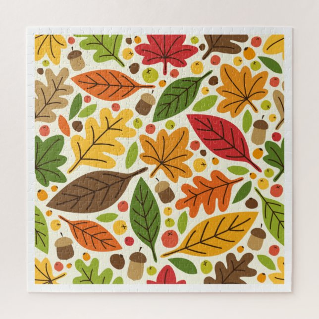 Niedliche Herbstblätter Puzzle (Vertikal)