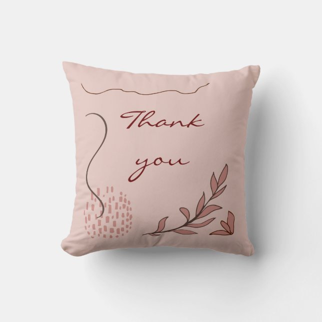 niedliche Herbstblumen und geometrische abstrakte  Kissen (Vorderseite)