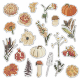 Niedliche Herbstdarstellung. Aufkleber