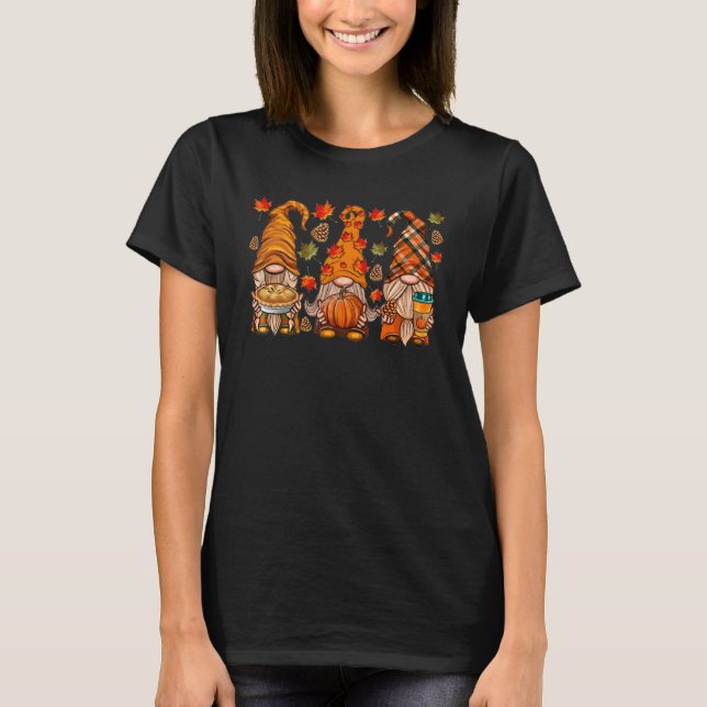 Niedliche Herbstniederstürme Halloween Pumpkin Fam T-Shirt (Vorderseite)