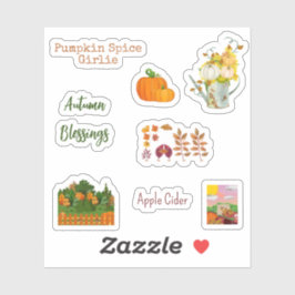 Niedliche Herbstsaison Vinyl Stickers Aufkleber