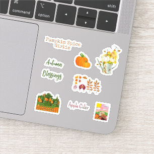 Niedliche Herbstsaison Vinyl Stickers Aufkleber