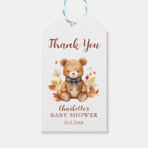 Niedliche Herbstteddy Bear Baby Dusche Danke für I