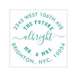 Niedliche Herr-u. Frau-Wedding Announcement Permastempel