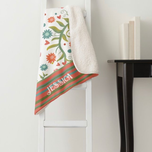 Niedliche Herz-Blume Inspirivity Sherpadecke (Von Creator hochgeladen)