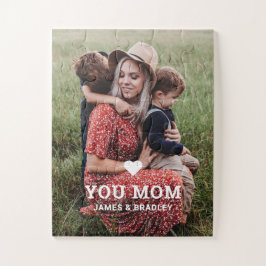 Niedliche Herz-Liebe Mama Muttertagsgeburt Foto Puzzle