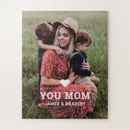 Niedliche Herz-Liebe Mama Muttertagsgeburt Foto Puzzle