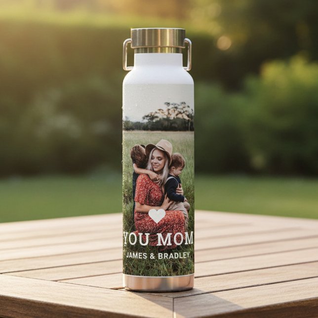Niedliche Herz-Liebe Mama Muttertagsgeburt Foto Trinkflasche (Von Creator hochgeladen)