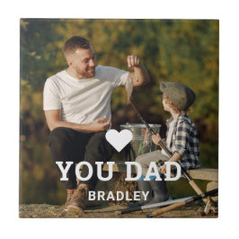 Niedliche HERZ-LIEBE SIE VATER Foto-Namen Fliese