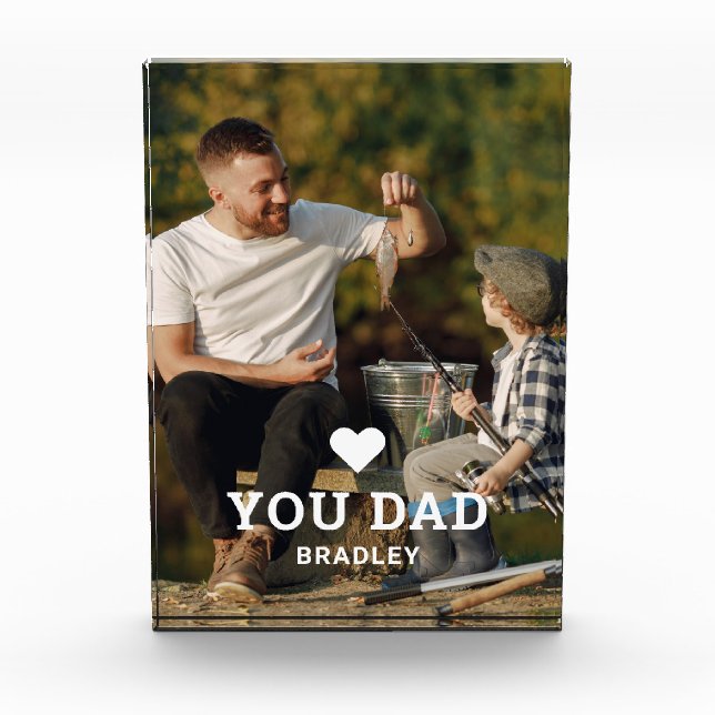 Niedliche HERZ-LIEBE SIE VATER Foto-Namen Fotoblock (Vorderseite)