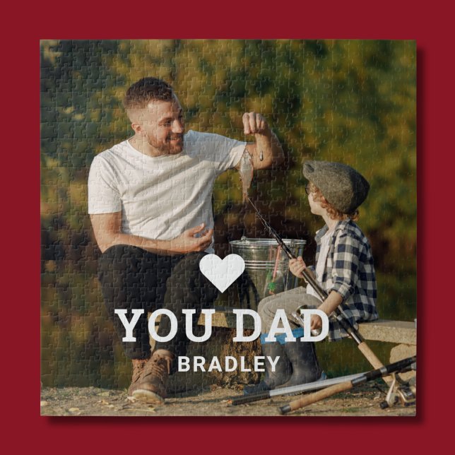 Niedliche HERZ-LIEBE SIE VATER Foto-Namen Puzzle (Von Creator hochgeladen)