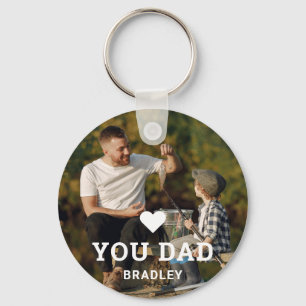 Niedliche HERZ-LIEBE SIE VATER Foto-Namen Schlüsselanhänger