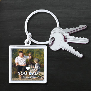 Niedliche HERZ-LIEBE SIE VATER Foto-Namen Schlüsselanhänger