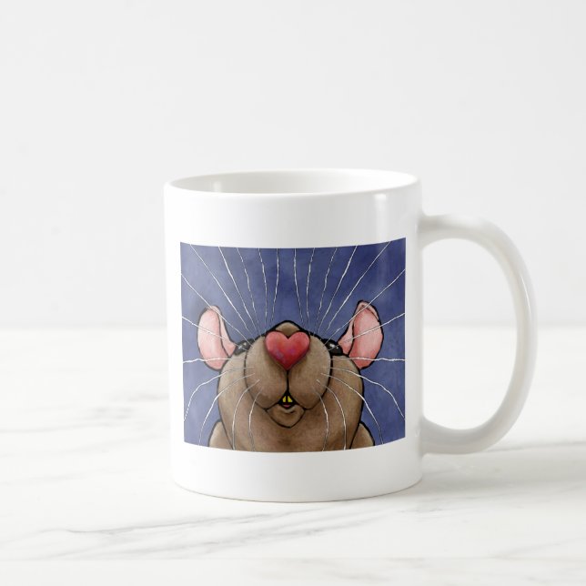 Niedliche Herz-Ratten-Tasse Kaffeetasse (Rechts)