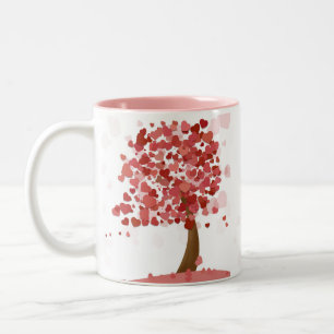 niedliche Herzbaum Zweifarbige Tasse