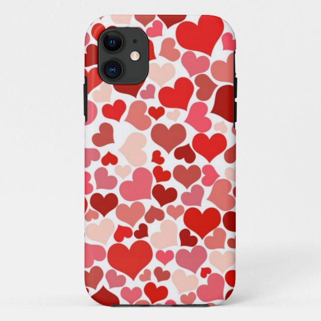 Niedliche Herzen Case-Mate iPhone Hülle (Rückseite)