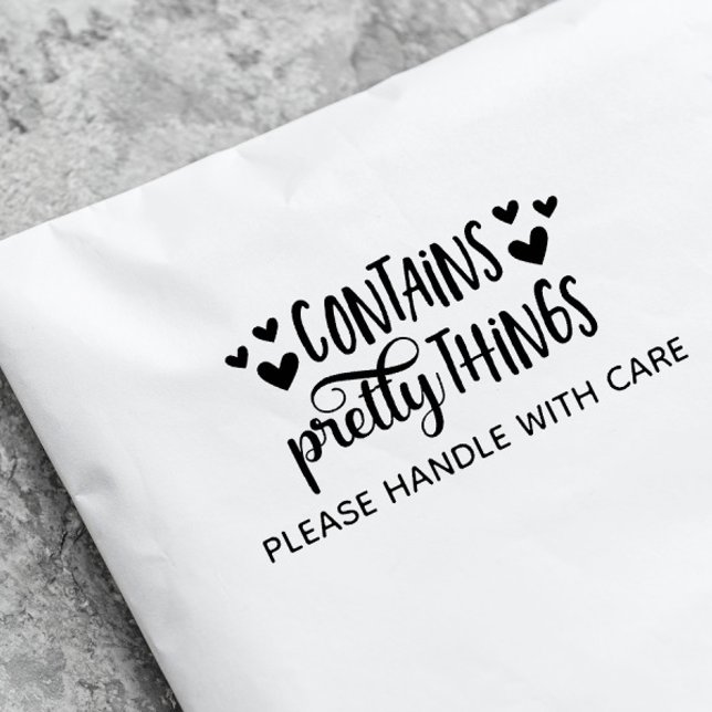 Niedliche Herzen enthalten Hübsche Dinge fragil Gummistempel (Von Creator hochgeladen)