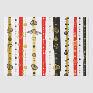 Niedliche Herzen Handdoodling Seidenpapier