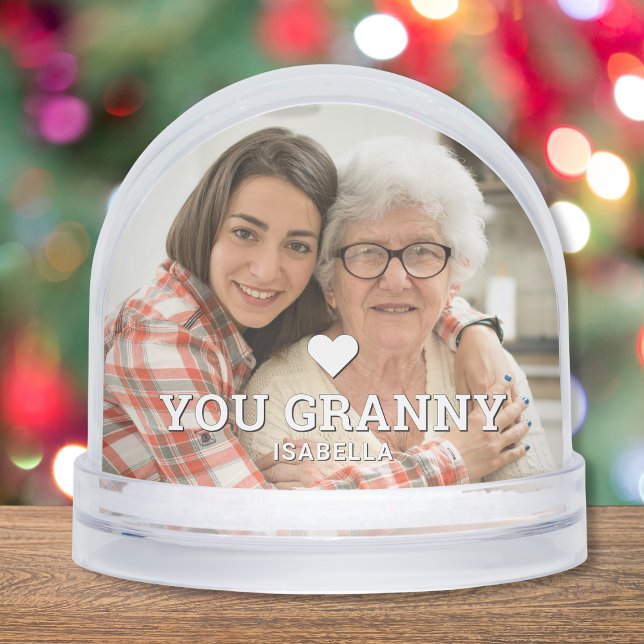 Niedliche HERZEN LIEBE SIE GRANNY Mother Day Foto Schneekugeln (Von Creator hochgeladen)