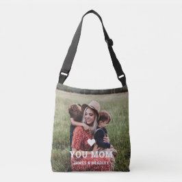 Niedliche HERZEN LIEBE SIE MAMA Muttertagsjubiläum Tragetaschen Mit Langen Trägern