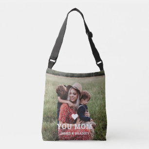 Niedliche HERZEN LIEBE SIE MAMA Muttertagsjubiläum Tragetaschen Mit Langen Trägern