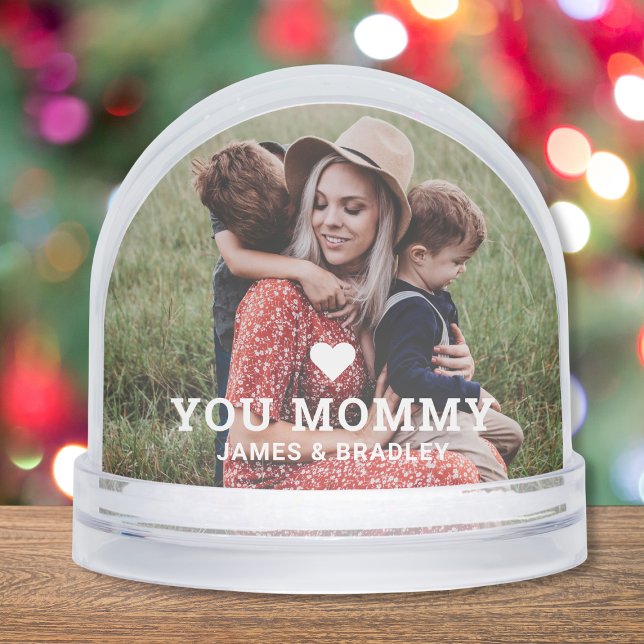Niedliche HERZEN LIEBE SIE MOMMY Mother Day Foto Schneekugeln (Von Creator hochgeladen)
