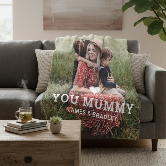 Niedliche HERZEN LIEBE SIE MUMMY Mother Day Foto Sherpadecke (Von Creator hochgeladen)