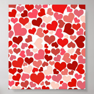 Niedliche Herzen Poster