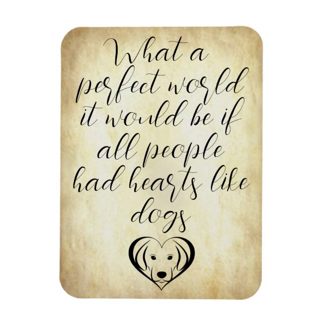Niedliche Herzen wie Hunde perfekte Welt Magnet (Vertikal)