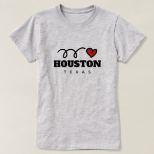 Niedliche Herzlichkeit von Houston Texas im Shirt