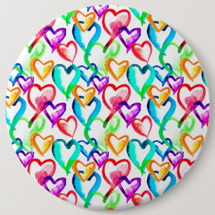 Niedliche Herzmuster Button