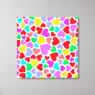 Niedliche Herzmuster Leinwanddruck