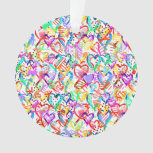 Niedliche Herzmuster Ornament