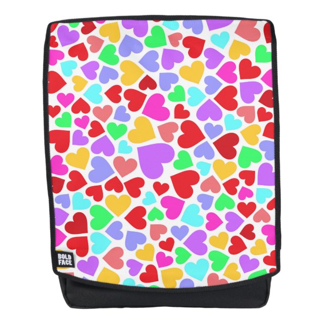 Niedliche Herzmuster Rucksack (Vorderseite)