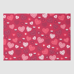 Niedliche Herzmuster Seidenpapier