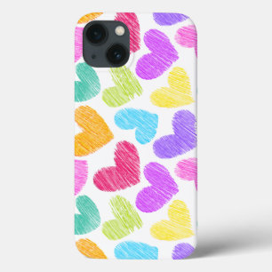 Niedliche Herzpastel Valentine Liebe Muster Case-Mate iPhone Hülle
