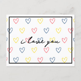 Niedliche Herzstil 1 Postkarte