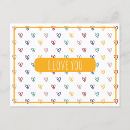 Niedliche Herzstil 2 Postkarte