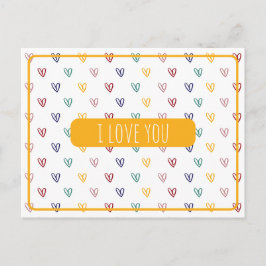 Niedliche Herzstil 2 Postkarte