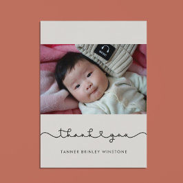 Niedliche Herzverbindung Babydusche danke Karte