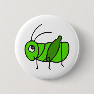 Niedliche Heuschrecke Button