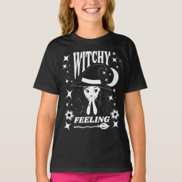 Niedliche Hexe Gefühl lustige Halloween-T - Shirt