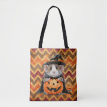 Niedliche Hexe Guinea Pig Halloween Zickzack