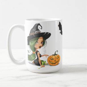 Niedliche Hexe Halloween Tasse
