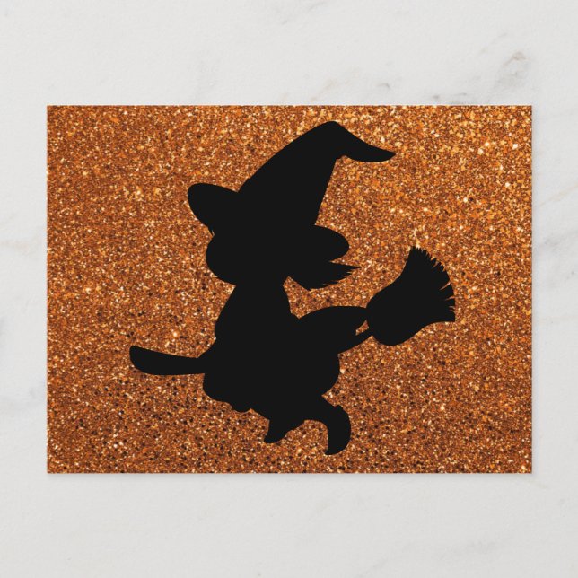 Niedliche Hexe Postkarte (Vorderseite)