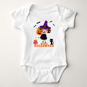 niedliche Hexenhalloween Baby Girl Bodysuits & One