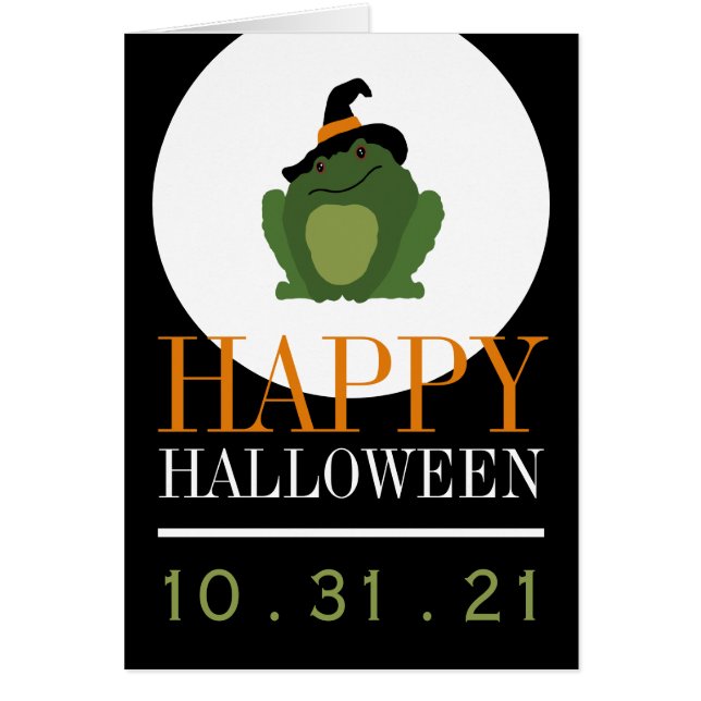 Niedliche Hexenkröte, glückliches Halloween (Vorne)