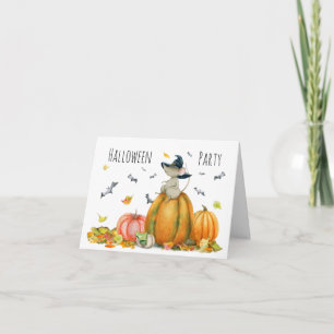 Niedliche Hexenmäuse auf dem Pumpkin Einladung